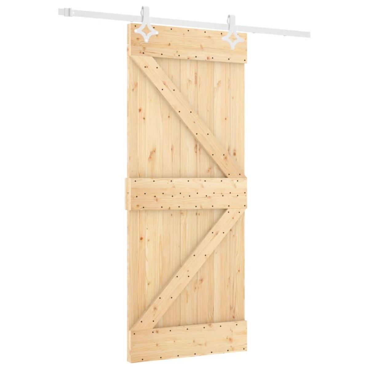 VIDAXL Porte coulissante et kit de quincaillerie 80x210 cm pin massif