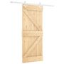 Voir la diapositive 2 : VIDAXL Porte coulissante et kit de quincaillerie 80x210 cm pin massif