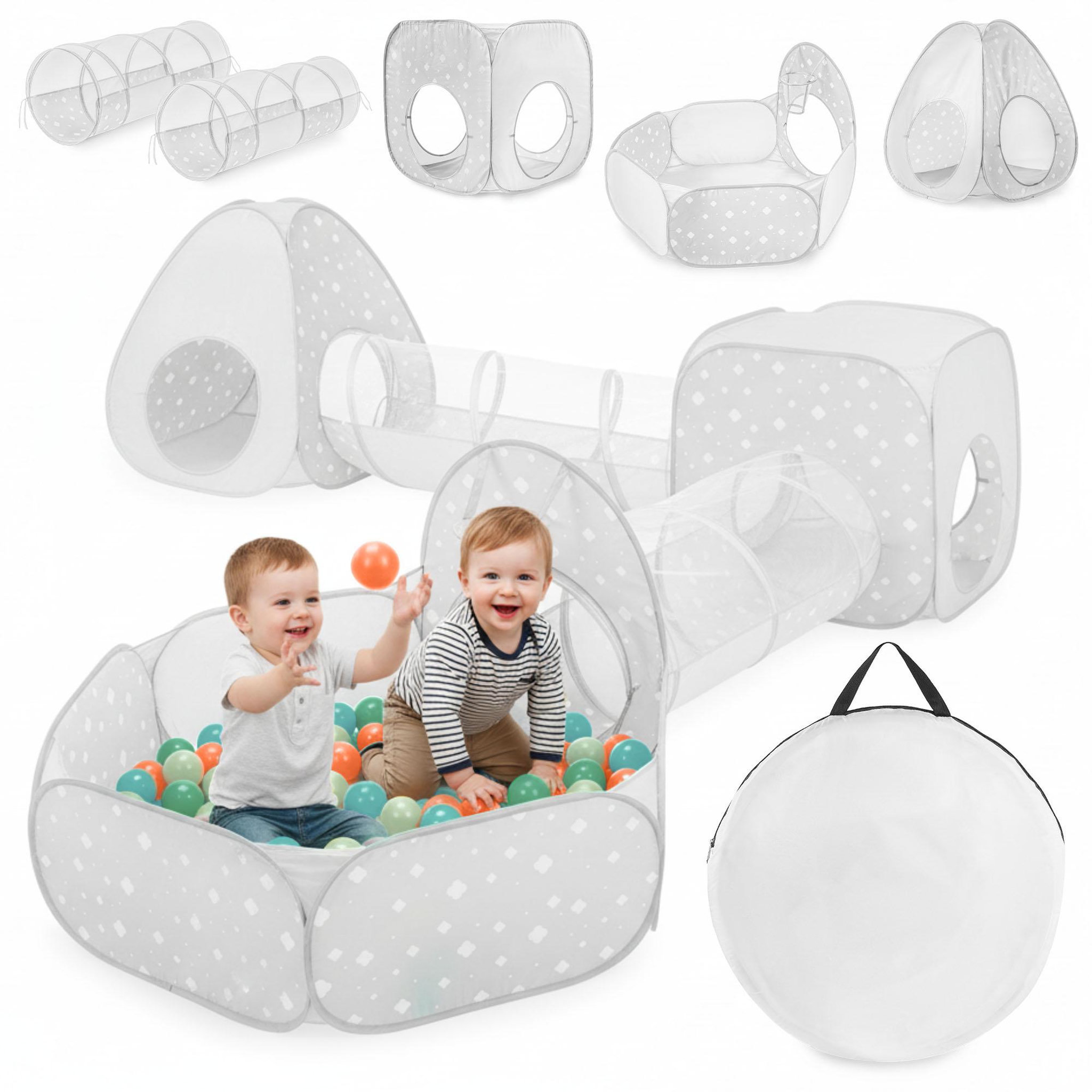 MAMABRUM Tentes Tunnels Piscine a Balles Aire de Jeu 5 en 1 Enfant Mamabrum Pop Up 3 Ans+