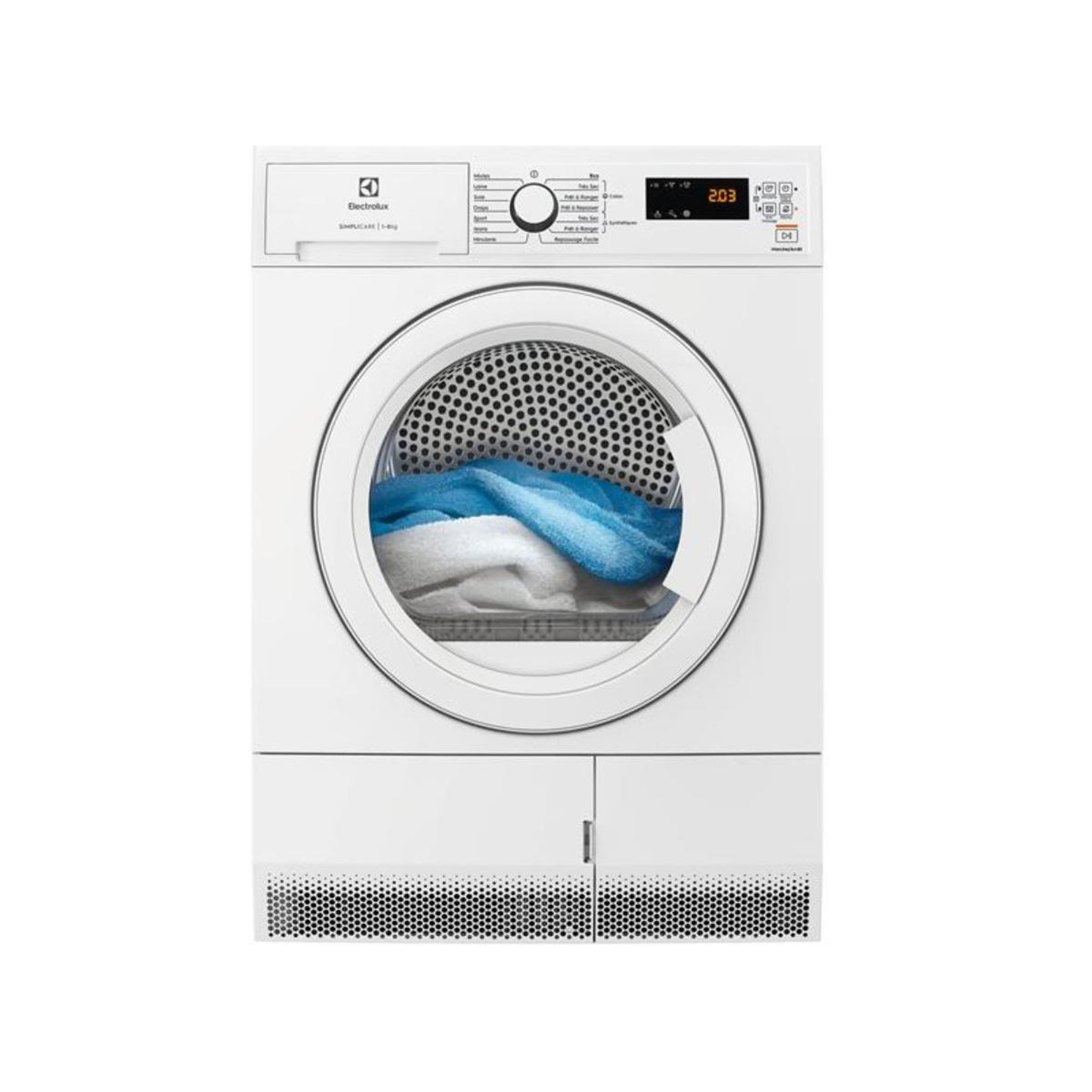 ELECTROLUX Sèche-linge pompe à chaleur 60cm 8kg blanc - edhf4812ac