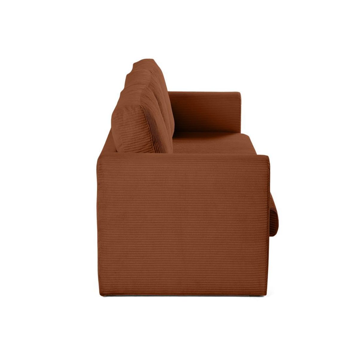 BEST MOBILIER Marilia - canapé 3 places - convertible déplimousse - en velours côtelé