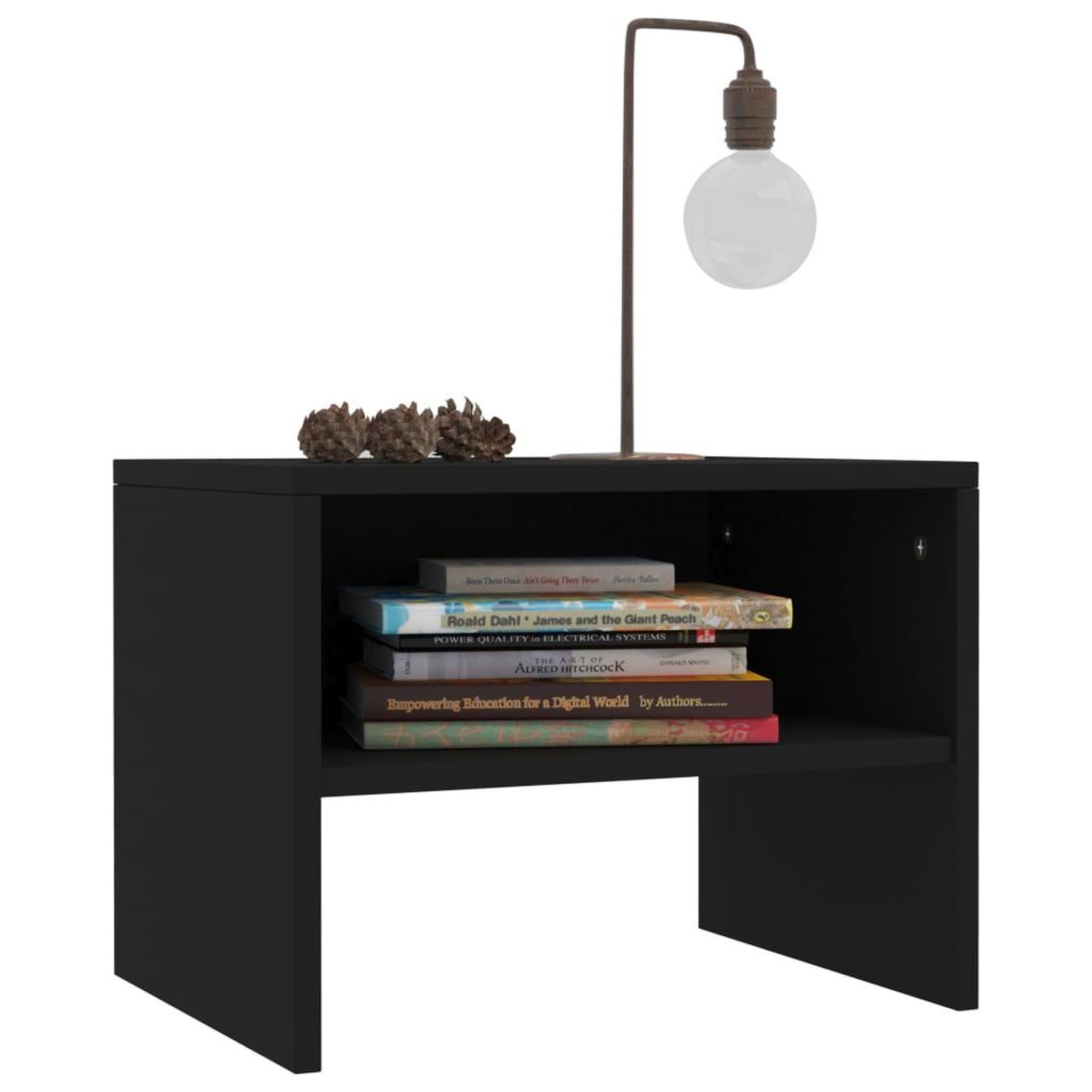 Voir la diapositive 3 : VIDAXL Tables de chevet 2 pcs Noir 40x30x30 cm Bois d'ingenierie
