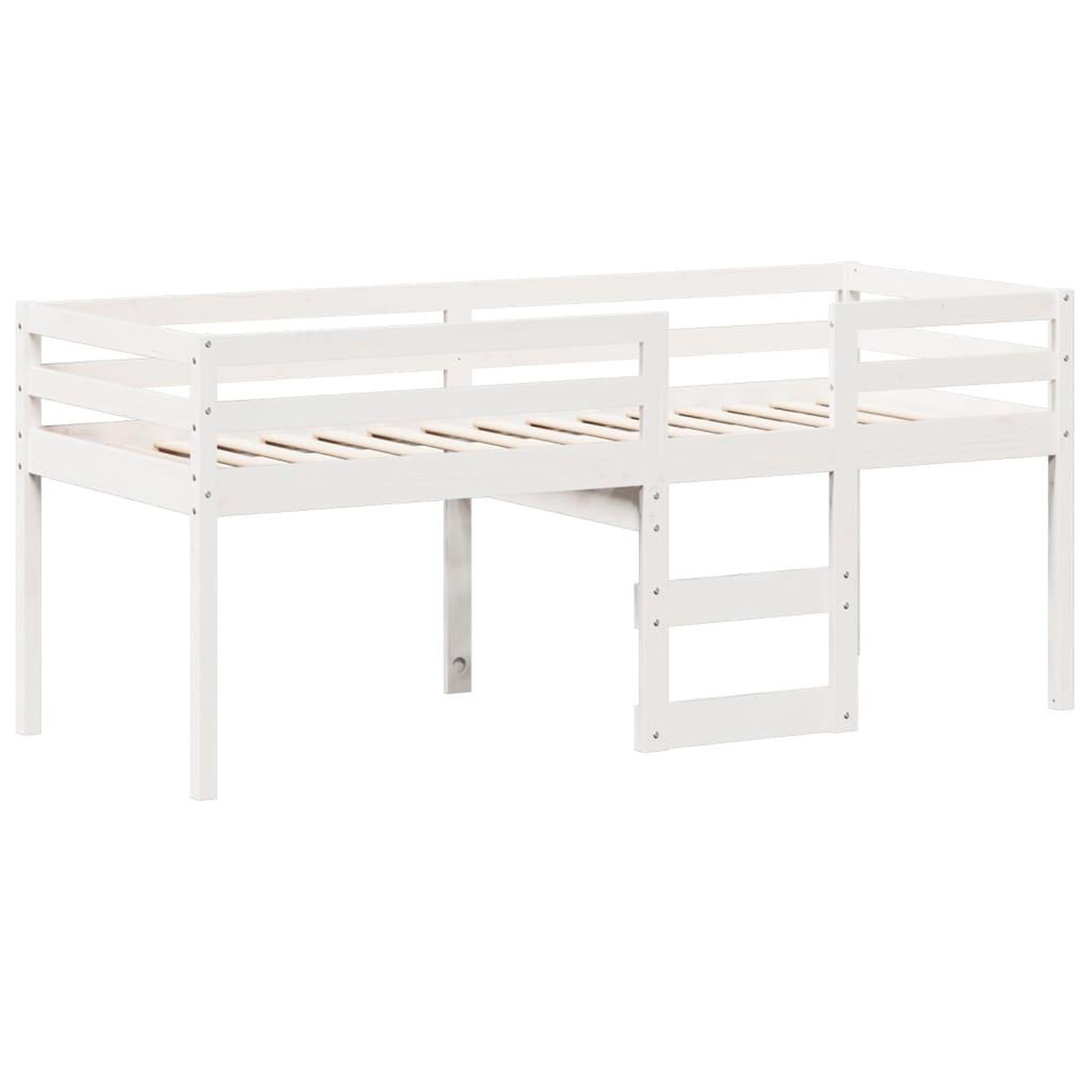 Voir la diapositive 5 : VIDAXL Lit haut sans matelas blanc 90x200 cm bois de pin massif
