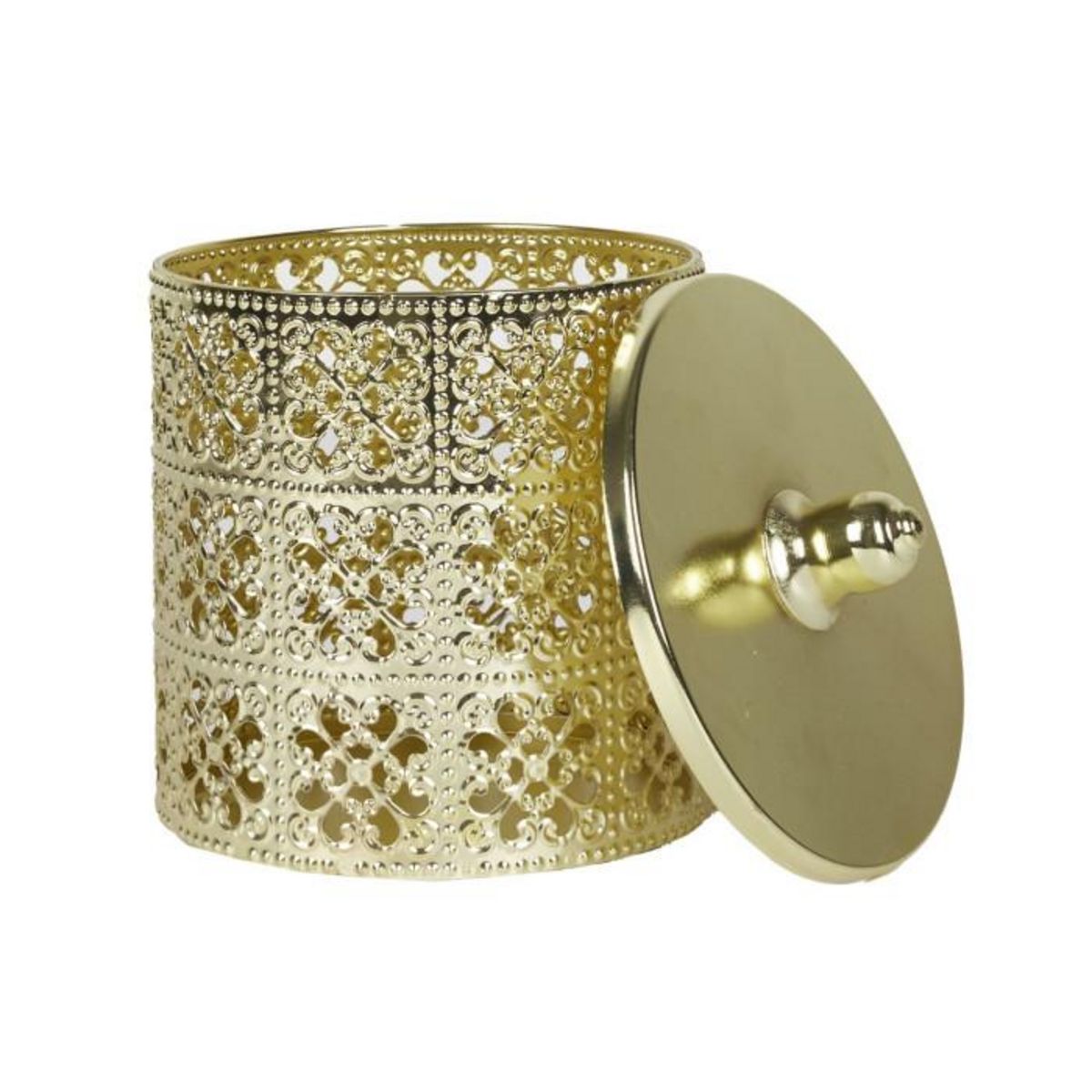 Paris Prix Boîte Déco en Métal  Ajourée  14cm Doré