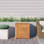 VIDAXL Boîte de rangement de jardin et sac 60x50x58cm bois massif teck