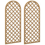 OUTSUNNY Lot de 2 treillis bois pour plantes grimpantes dim. 60L x 150H cm sapin pré-huilé