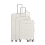 OBAGO OBAGO - Set de 3 Valises CENTAURE 75 cm 4 Roues. Coloris disponibles : Blanc, Gris, Rouge, Bleu