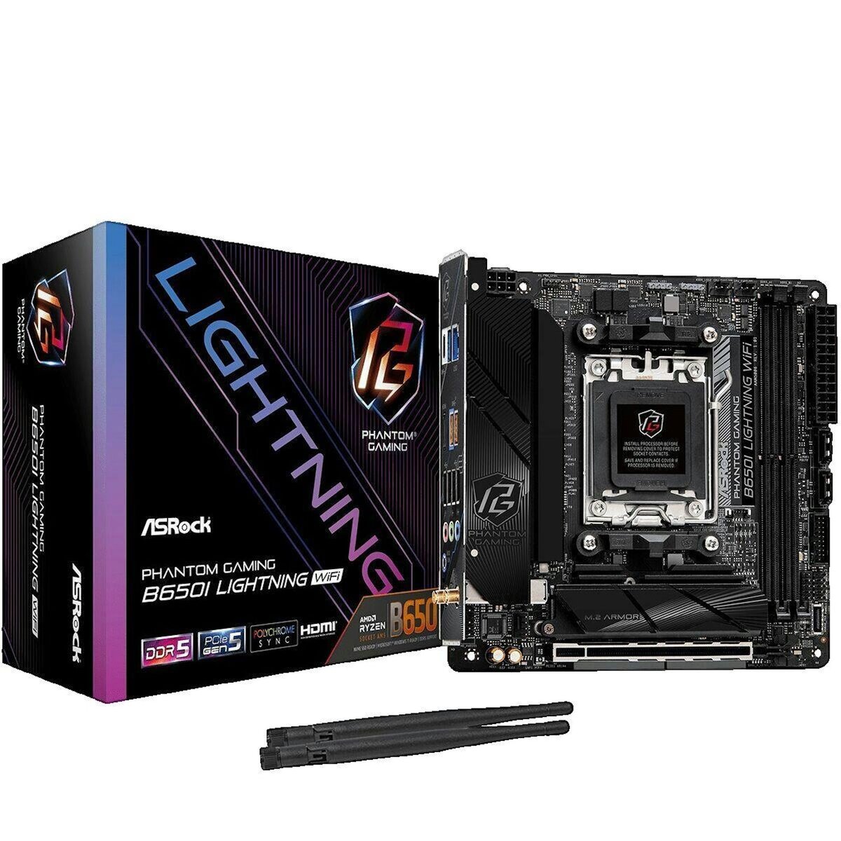 ASRock Carte mère ASRock B650I Phantom Gaming Lightning pour gaming