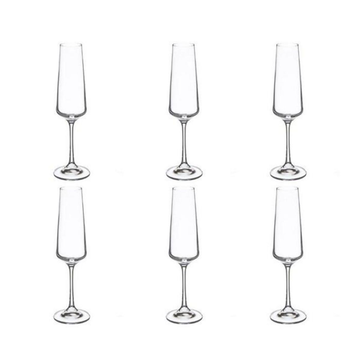 SECRET DE GOURMET Lot de 6 Flûtes à Champagne  Selenga II  16cl Transparent