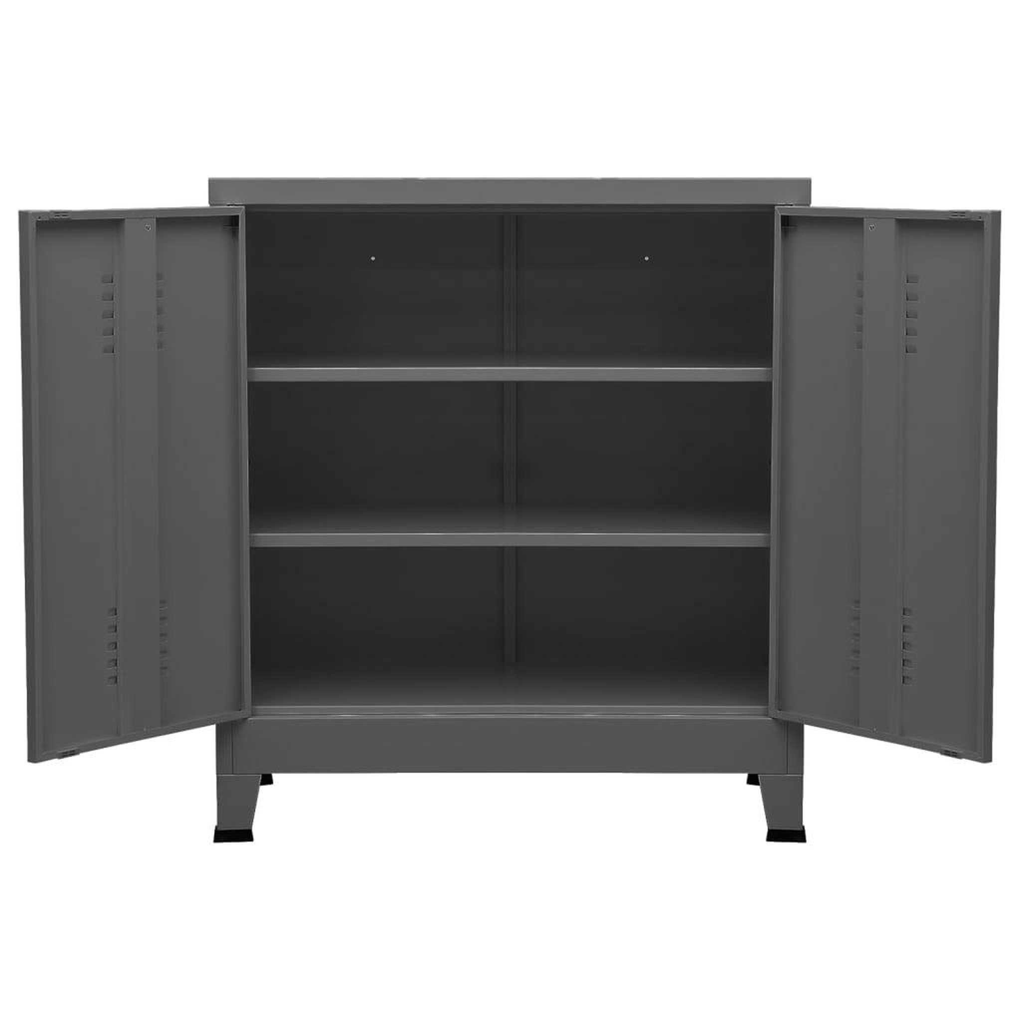 Voir la diapositive 4 : VIDAXL Coffre de rangement industriel Anthracite 90x40x100 cm Acier