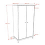 Voir la diapositive 3 : Vipack Armoire ilyas 2 portes noyer