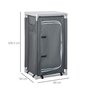 Voir la diapositive 3 : OUTSUNNY Rangement cuisine de camping pliable avec sac transport - 2 étagères - alu polyester gris