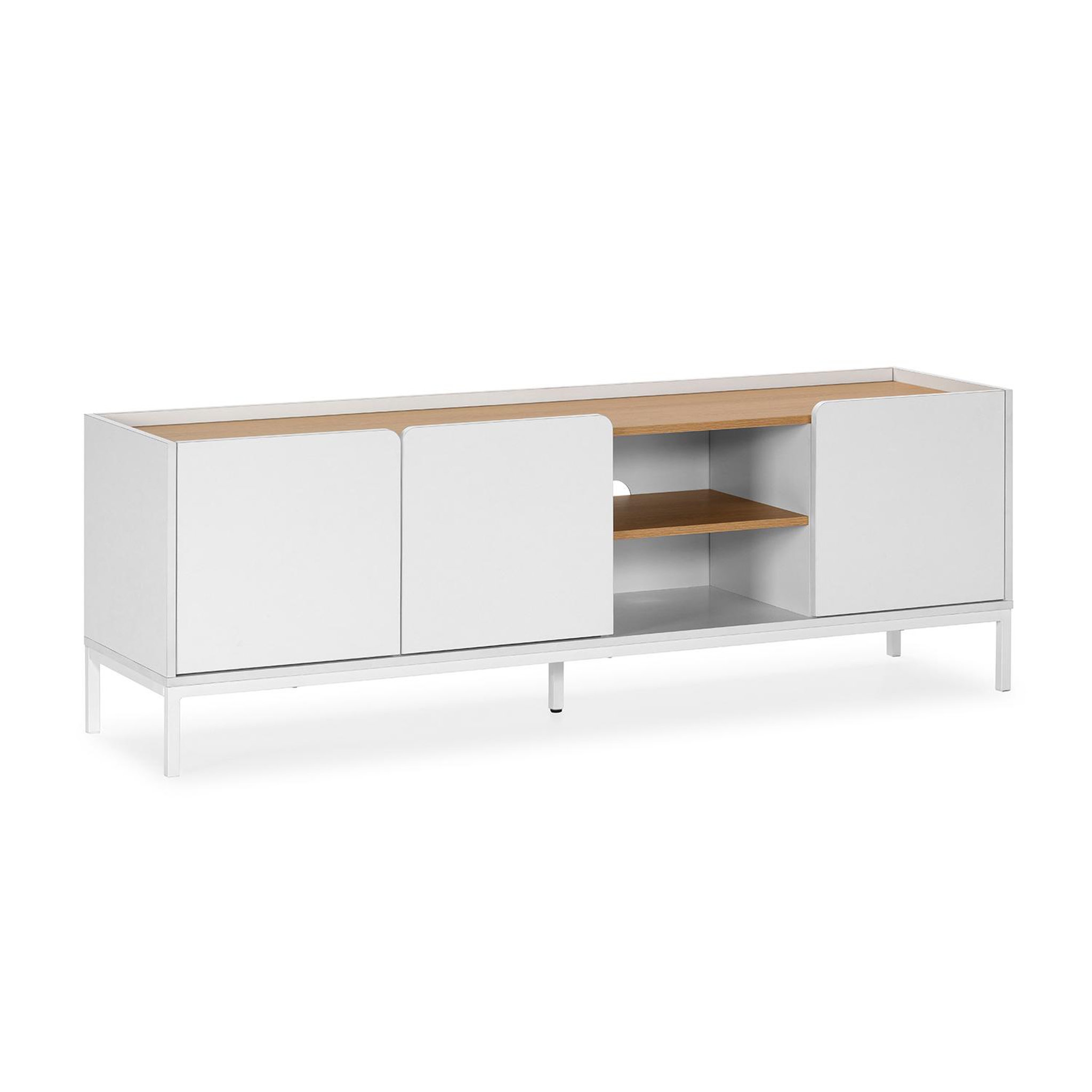 VS VENTA-STOCK Meuble Tv Curva 3 portes couleur Blanc