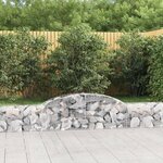 VIDAXL Paniers a gabions arques 7 pcs 300x30x40/60 cm fer galvanise