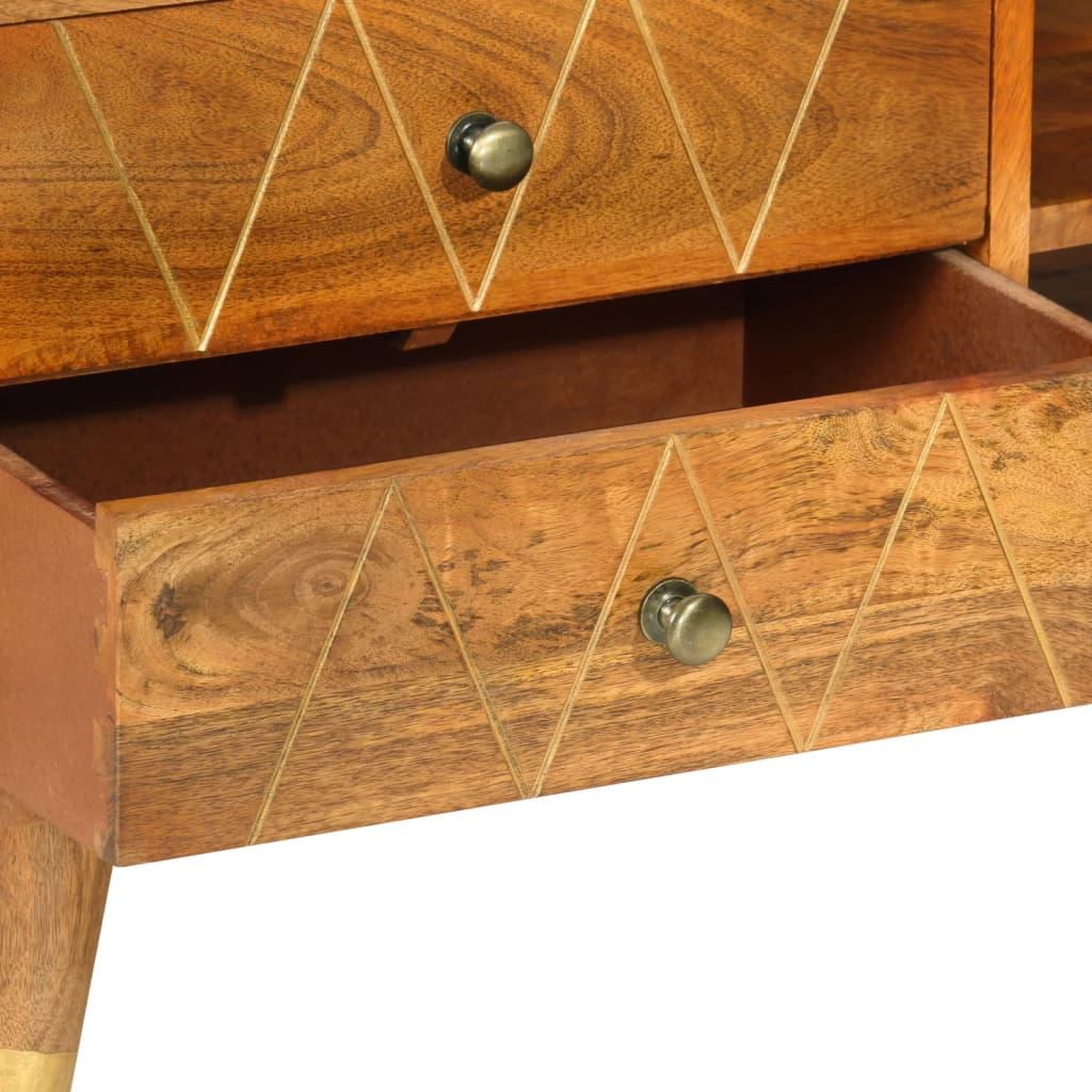 Voir la diapositive 5 : VIDAXL Meuble tv 85x35x47 cm bois massif de manguier