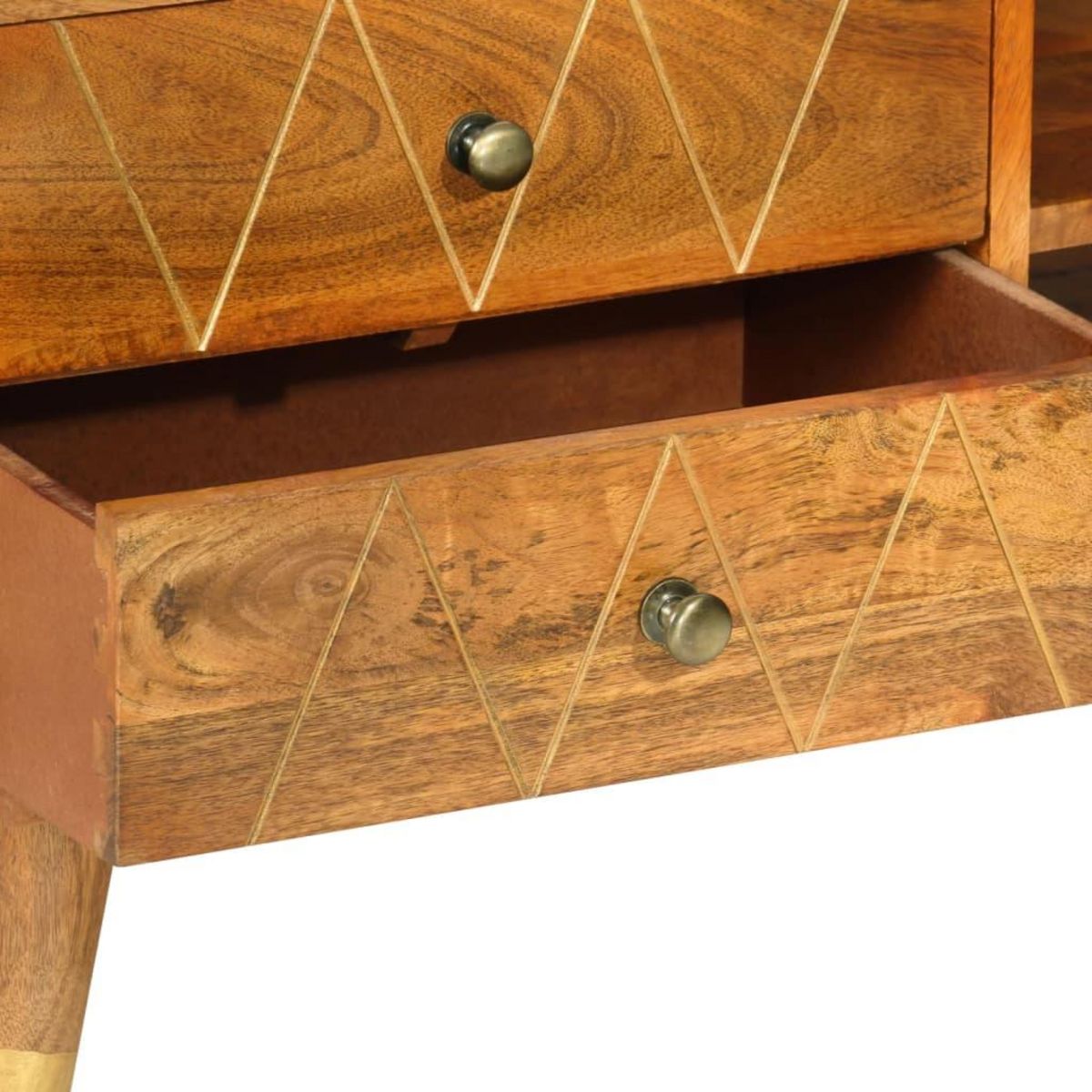 VIDAXL Meuble TV 85x35x47 cm Bois massif de manguier