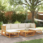 Voir la diapositive 1 : VIDAXL Salon de jardin avec coussins 7 pcs bois massif d'acacia