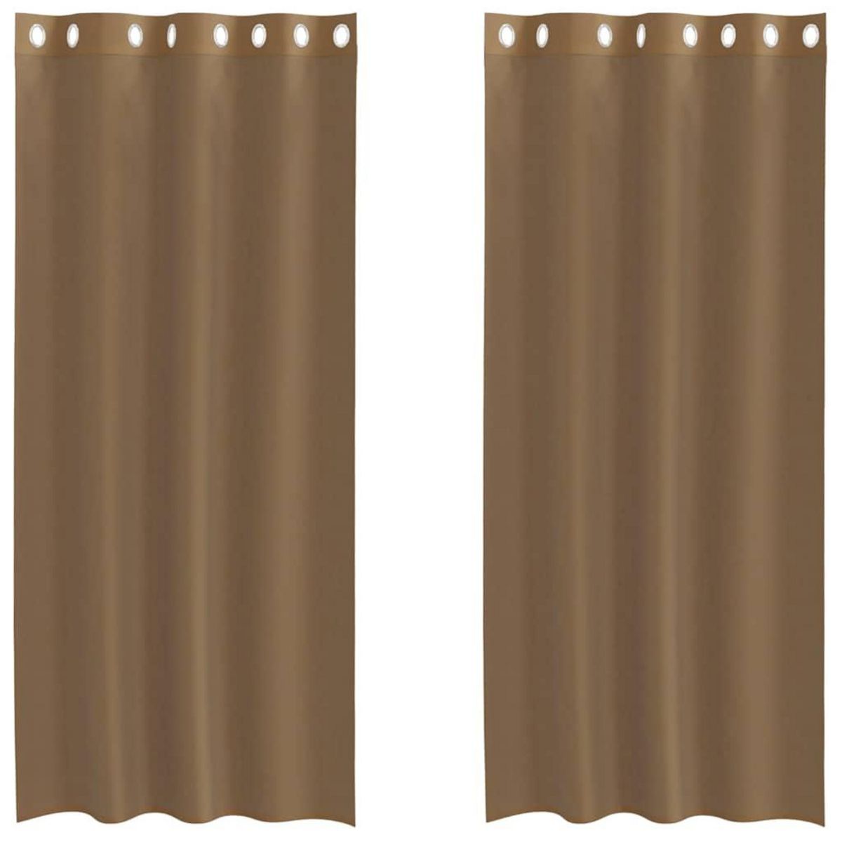 VIDAXL Rideaux en voile avec œillets 2 pcs marron clair