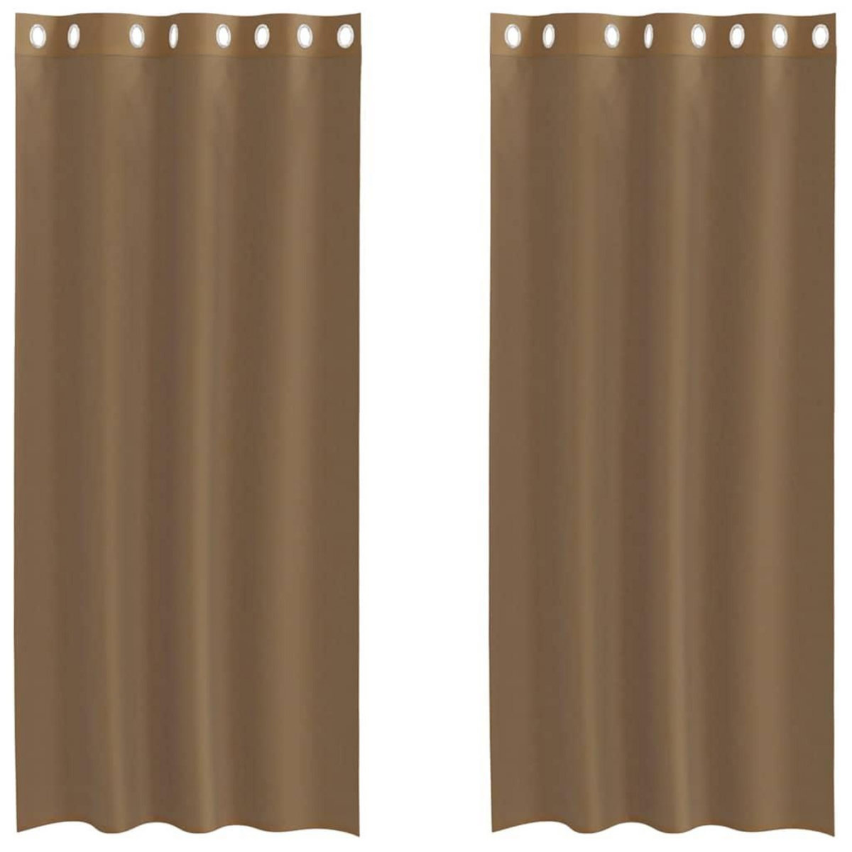 VIDAXL Rideaux en voile avec œillets 2 pcs marron clair