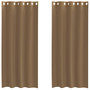 Voir la diapositive 2 : VIDAXL Rideaux en voile avec œillets 2 pcs marron clair