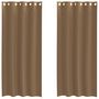 Voir la diapositive 2 : VIDAXL Rideaux en voile avec œillets 2 pcs marron clair