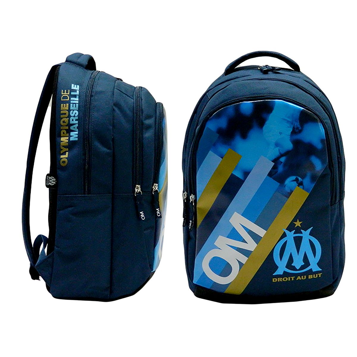Sac à dos 2 compartiments OLYMPIQUE DE MARSEILLE Football bleu