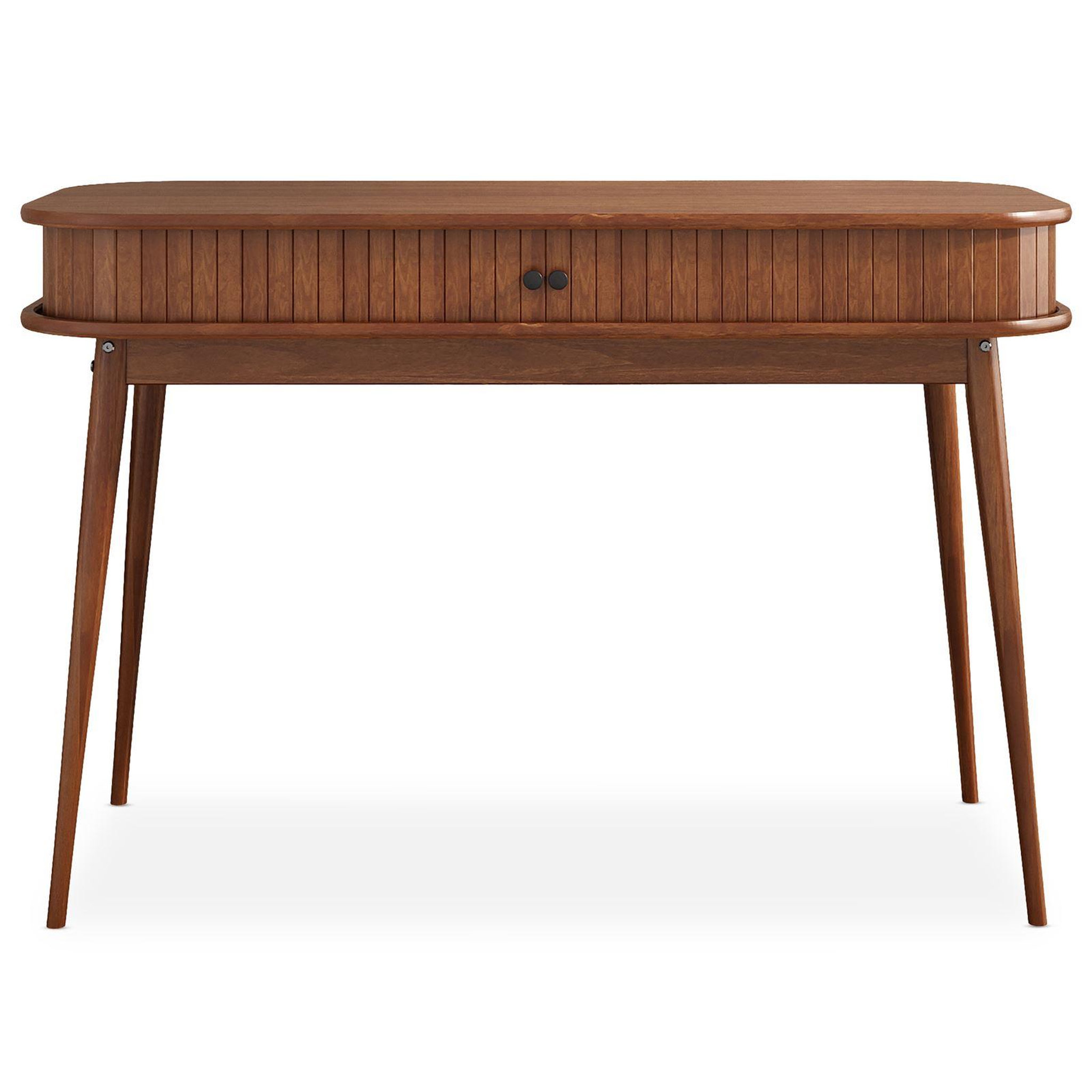 Voir la diapositive 5 : IDIMEX Bureau JARI avec rangement porte coulissante, en bois massif