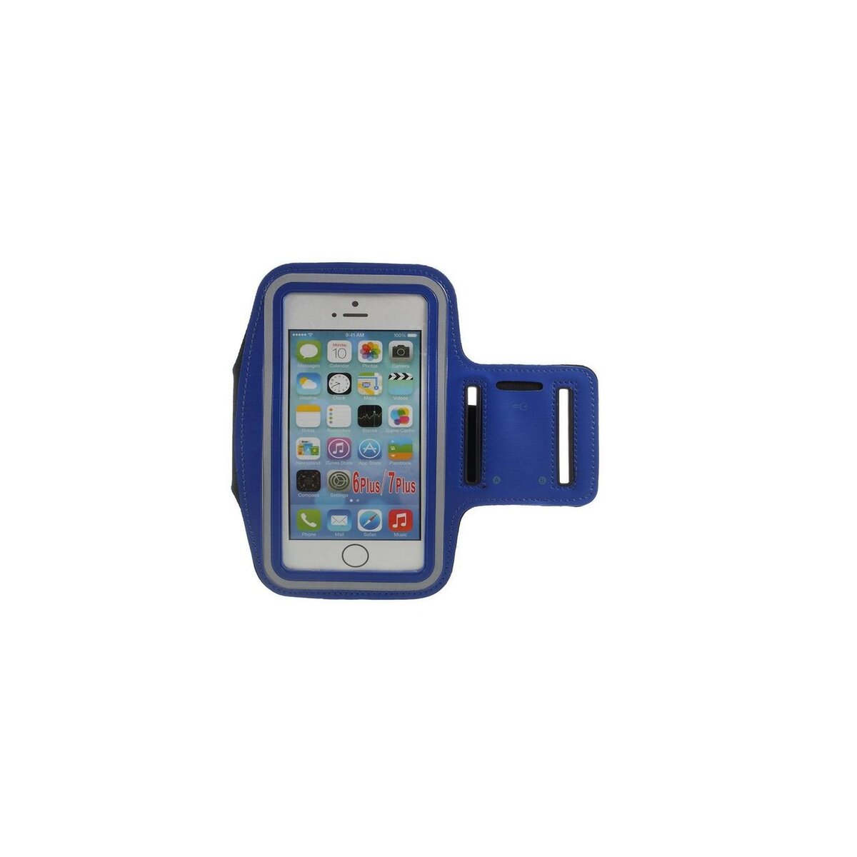 amahousse Brassard sport iPhone 7 Plus en néoprène bleu réglable