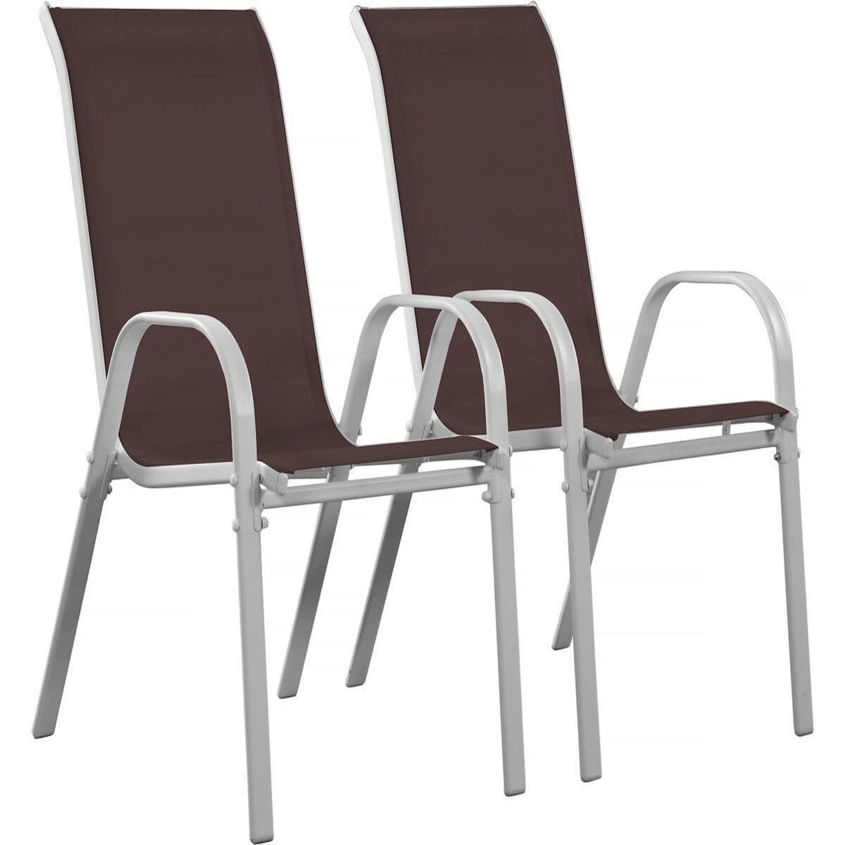 Habitat et Jardin Fauteuil jardin Textilène  Cordoba  - Phoenix - Taupe - Lot de 2