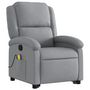 Voir la diapositive 4 : VIDAXL Fauteuil de massage inclinable Gris clair Tissu