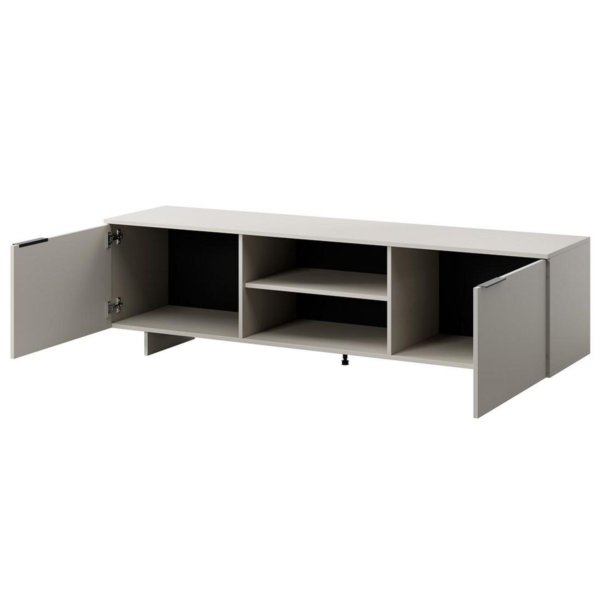 BEST MOBILIER Canterbury - meuble tv - beige - 2 portes et 2 tiroirs - 180 cm