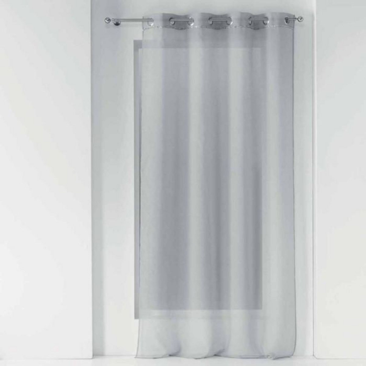 Paris Prix Rideau Voilage à Œillets  Etincelle  140x240cm Gris