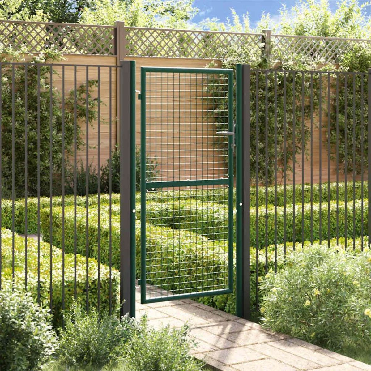 VIDAXL Portail de cloture acier 100x175 cm vert