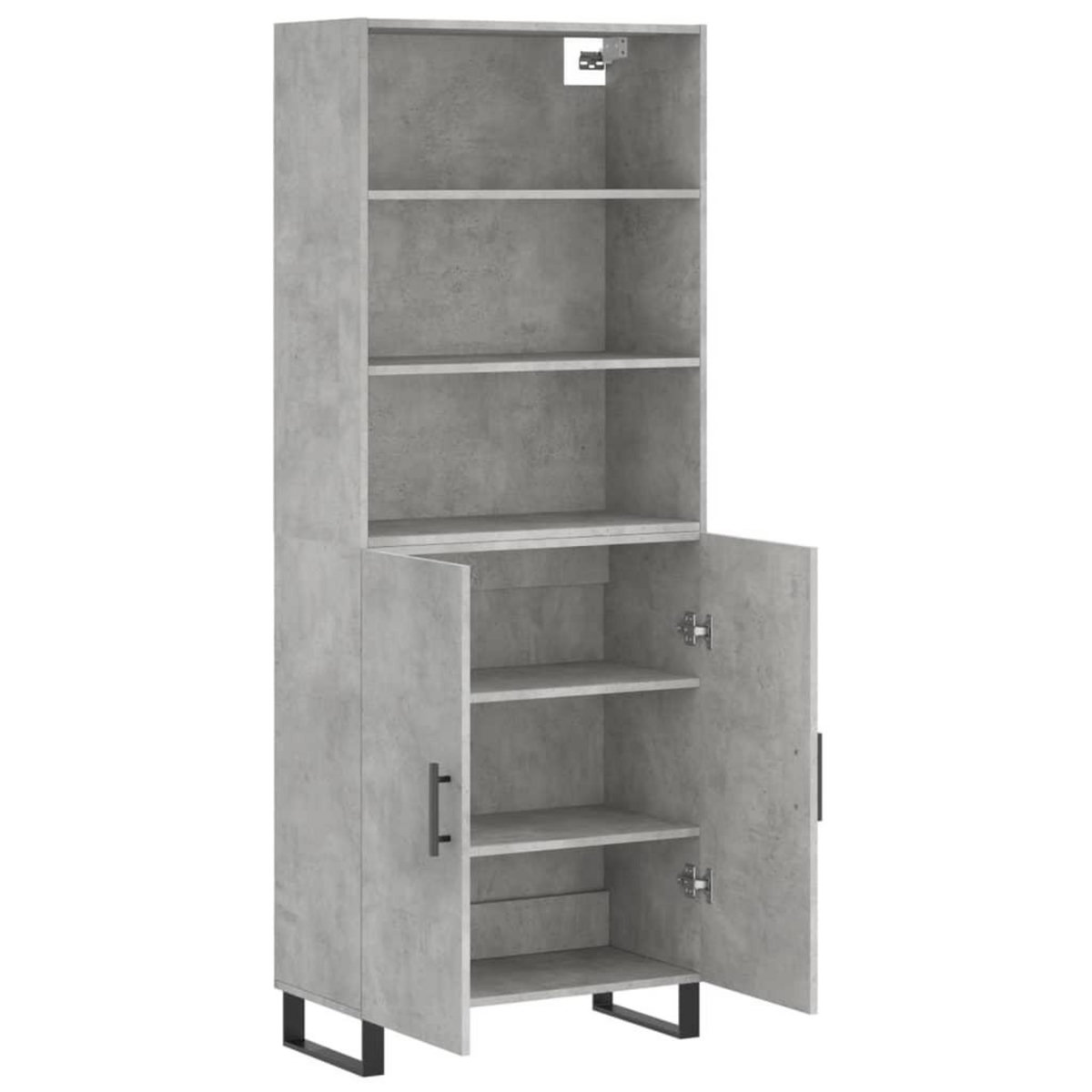 VIDAXL Buffet haut Gris beton 69,5x34x180 cm Bois d'ingenierie