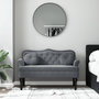 Voir la diapositive 3 : VIDAXL Banc avec coussins gris fonce 120,5x65x75 cm velours