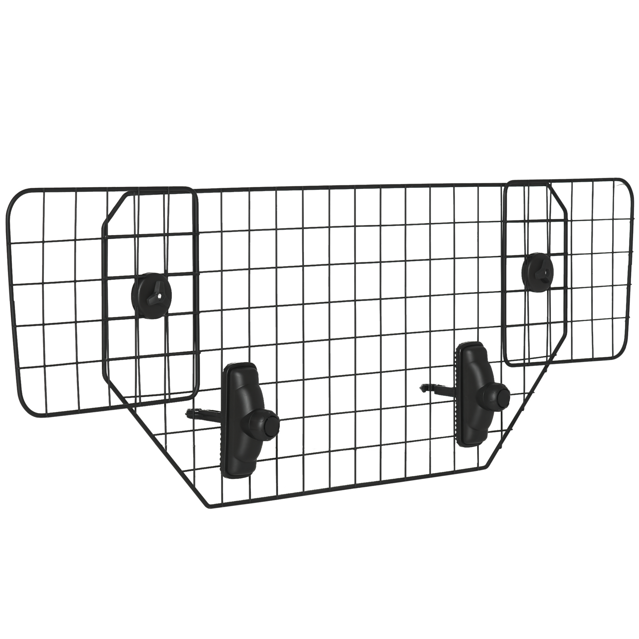 PAWHUT Barrière grille de séparation universelle voiture pour chien réglable 90-120l x 40h cm kit complet installation inclus noir