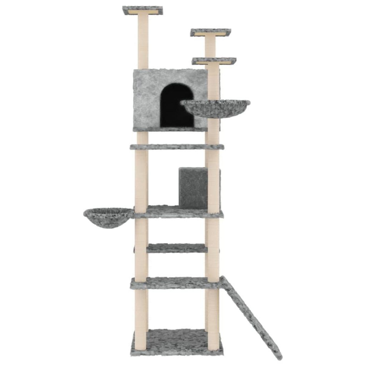 VIDAXL Arbre a chat avec griffoirs en sisal Gris clair 191 cm