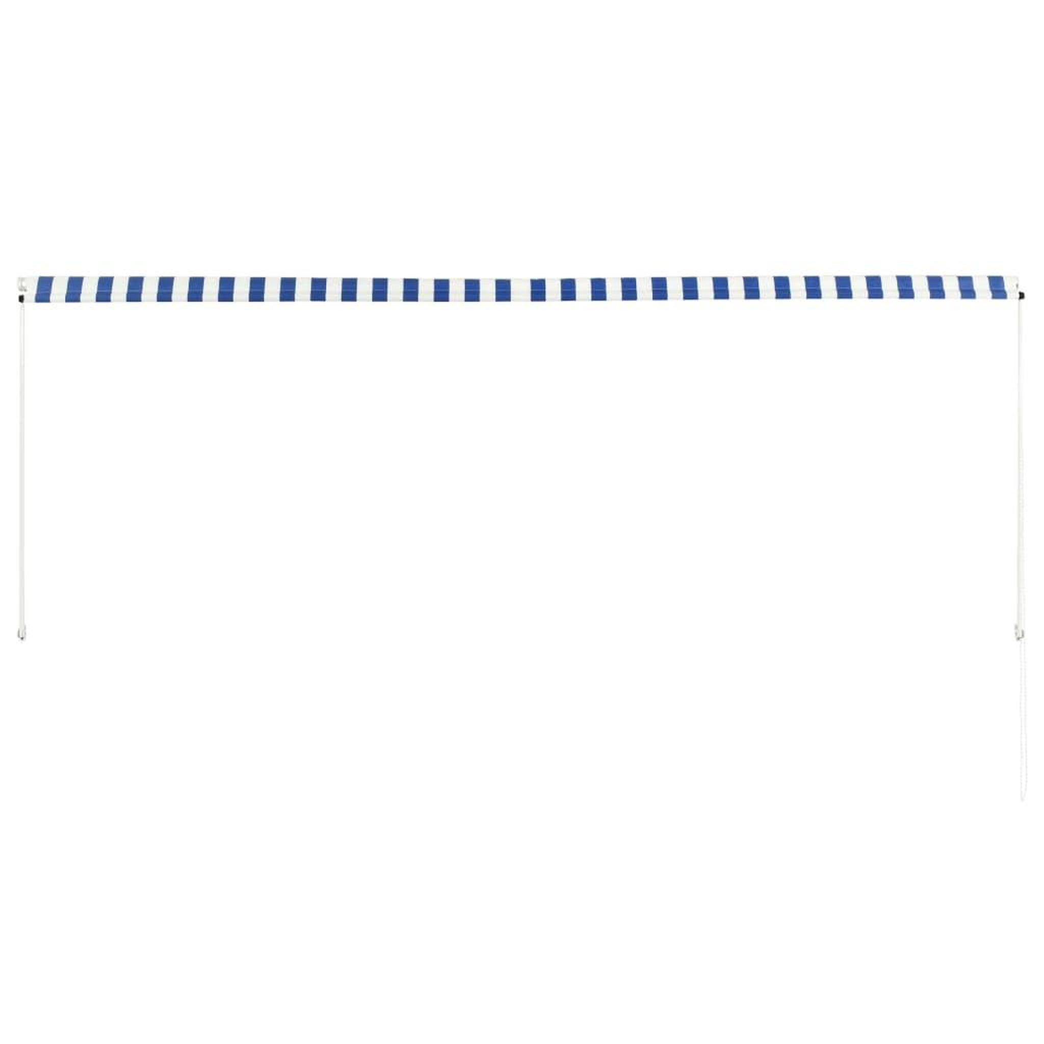 Voir la diapositive 4 : VIDAXL Auvent retractable 350x150 cm Bleu et blanc