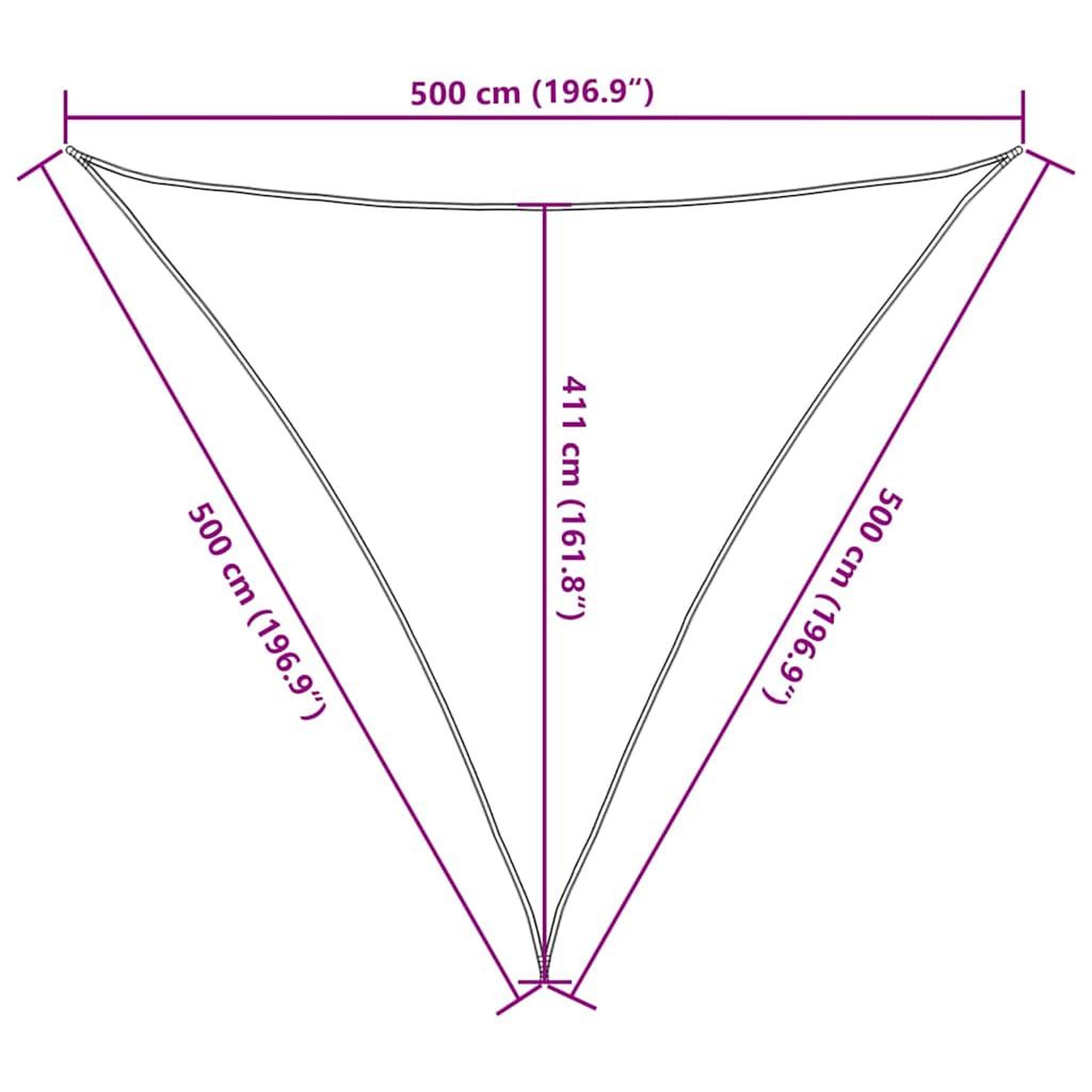 Voir la diapositive 6 : VIDAXL Voile d'ombrage 160 g/m^2 Taupe 5x5x5 m PEHD