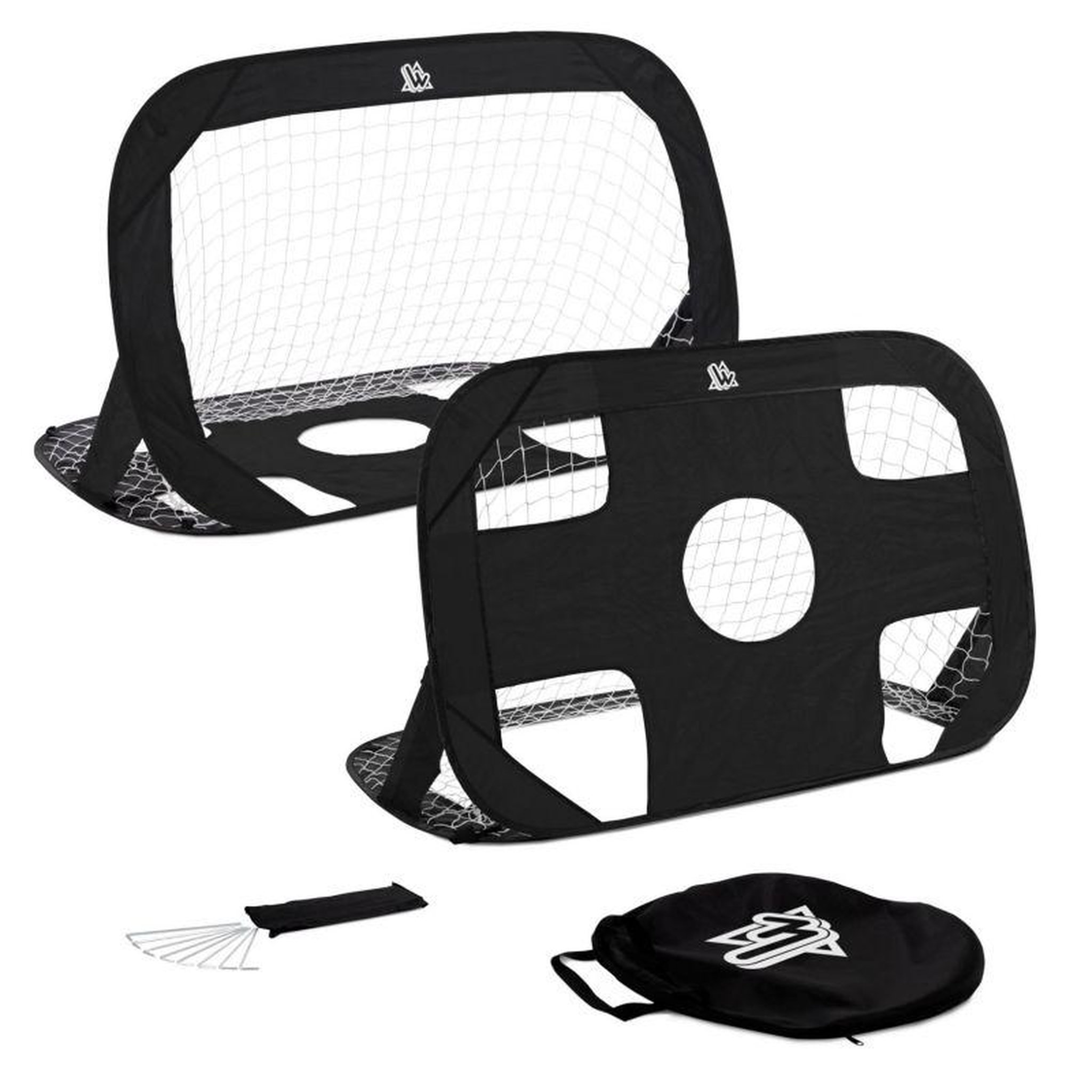 WOWSY Lot de 2 buts de foot pop-up 120 x 80 cm SPEEDY GOAL