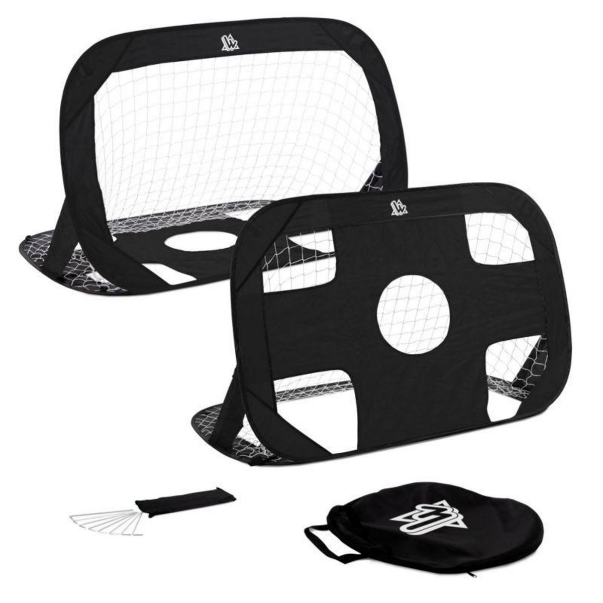 WOWSY Lot de 2 buts de foot pop-up 120 x 80 cm SPEEDY GOAL