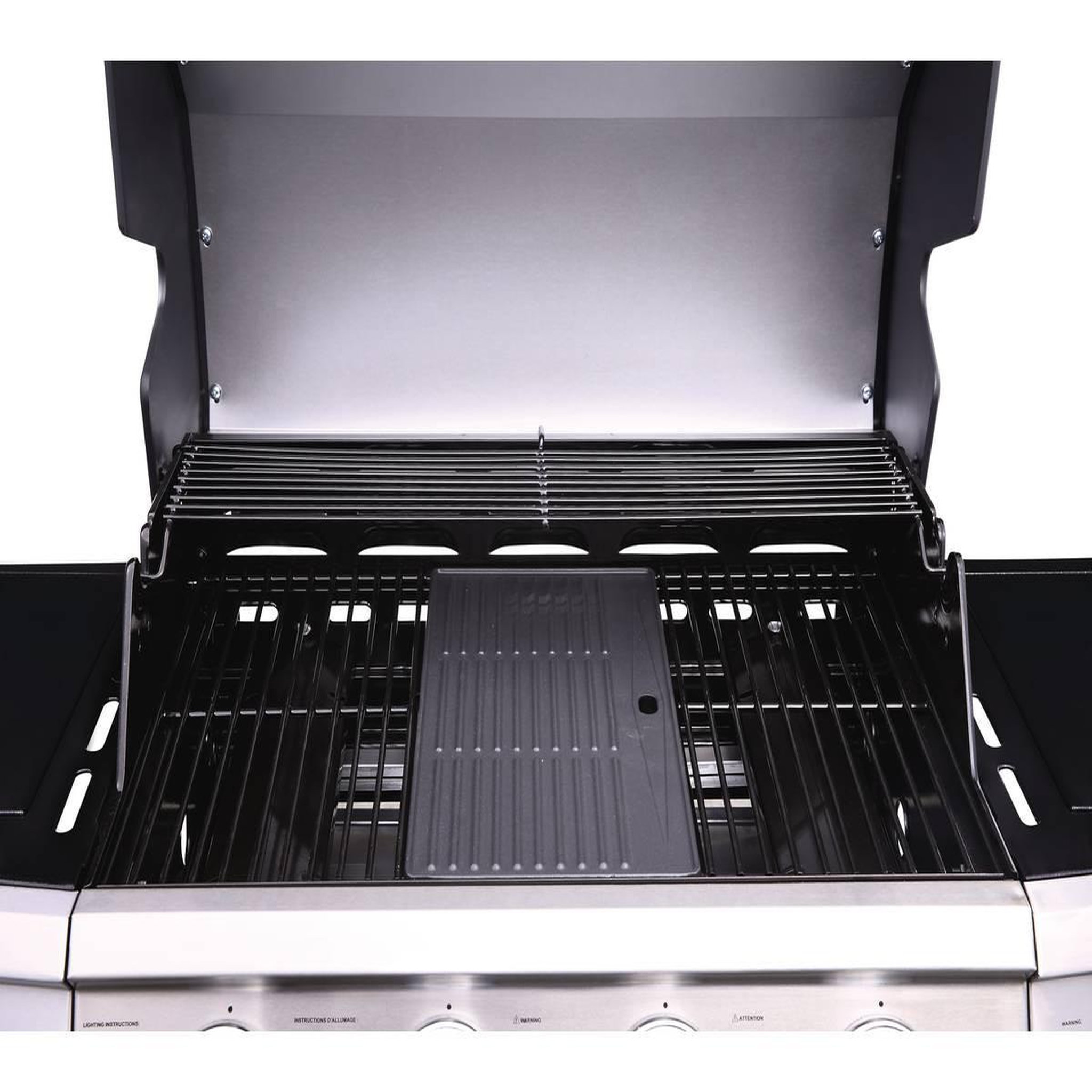 Voir la diapositive 4 : Habitat et Jardin Barbecue gaz  Bingo 5  - 5 Brûleurs dont 1 latéral - 15.2kW + Housse protection - Noir