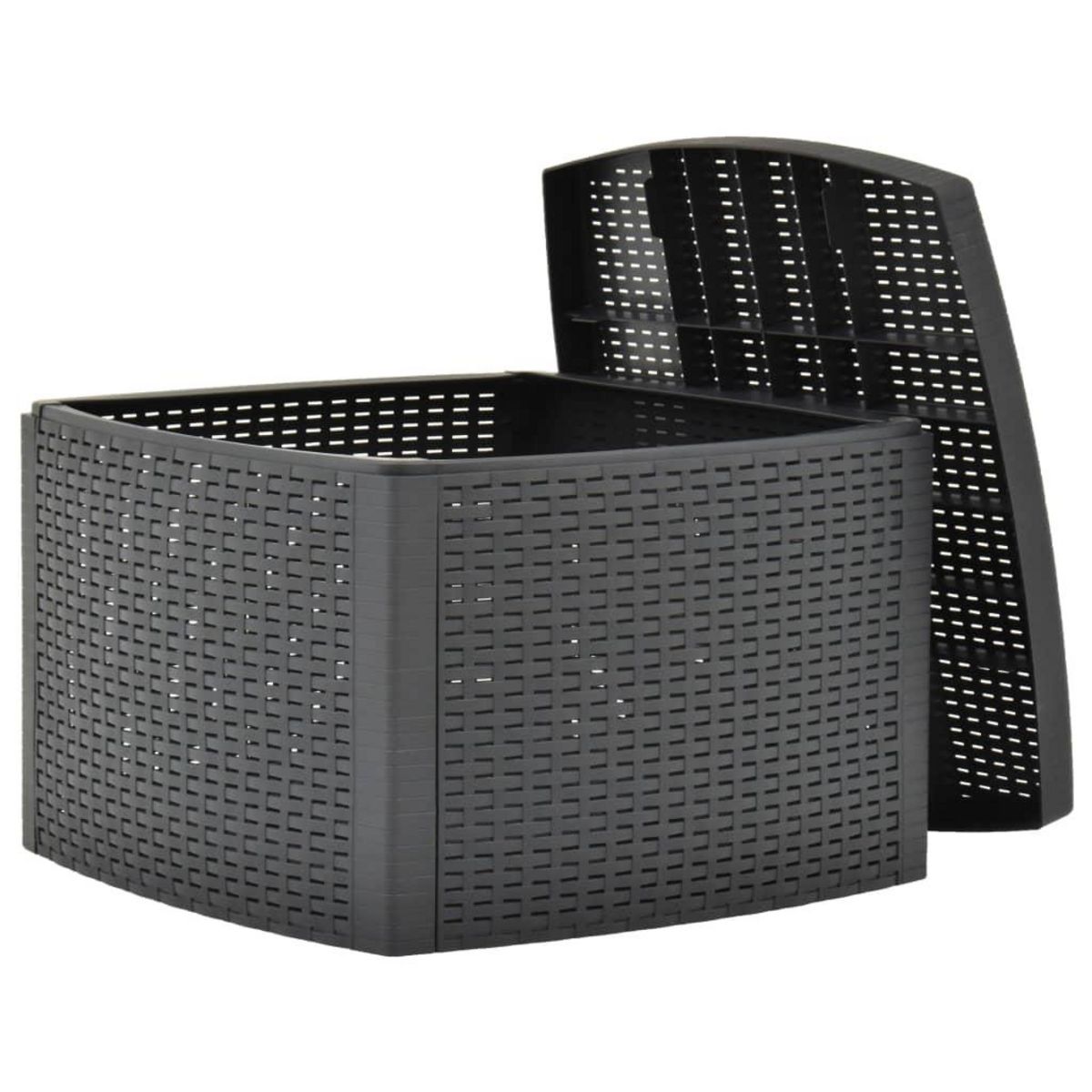 VIDAXL Table d'appoint Anthracite 54x54x36,5 cm Plastique