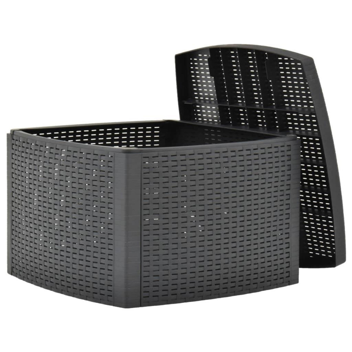 VIDAXL Table d'appoint Anthracite 54x54x36,5 cm Plastique