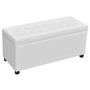 Voir la diapositive 2 : VIDAXL Pouf de rangement Cuir synthetique Blanc