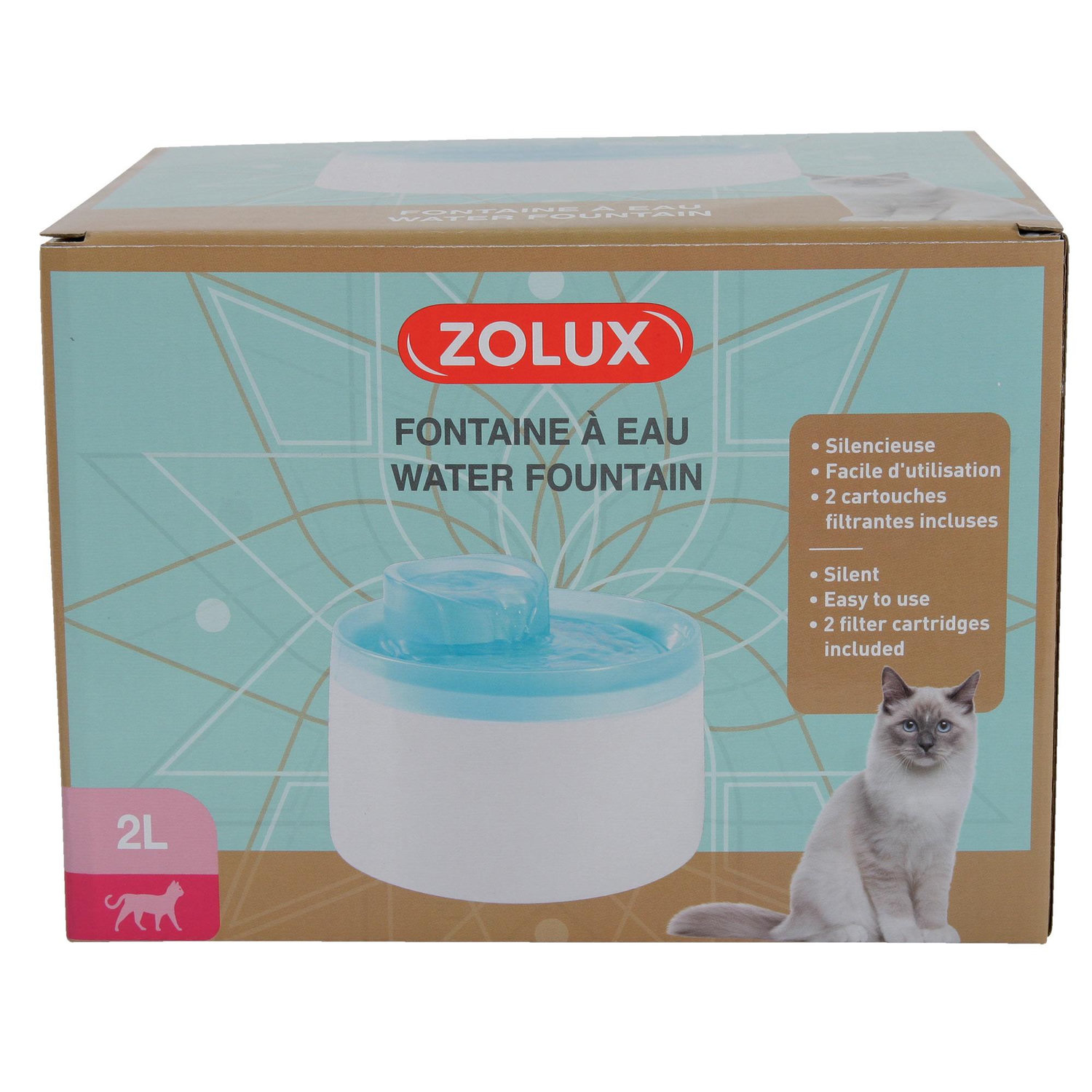 Zolux Fontaine à eau 2L pour chats et chiens - ZOLUX pas cher
