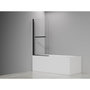 Voir la diapositive 2 : MARKET24 Pare baignoire 1 volet + porte serviettes - HOME GENERATION - Mila noir - 80 x 140 cm