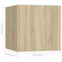 Voir la diapositive 6 : VIDAXL Meubles TV muraux 2 pcs Chene sonoma 30,5x30x30 cm