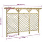 Voir la diapositive 6 : VIDAXL Cloture a treillis de jardin avec pergola 300x50x200 cm Pin