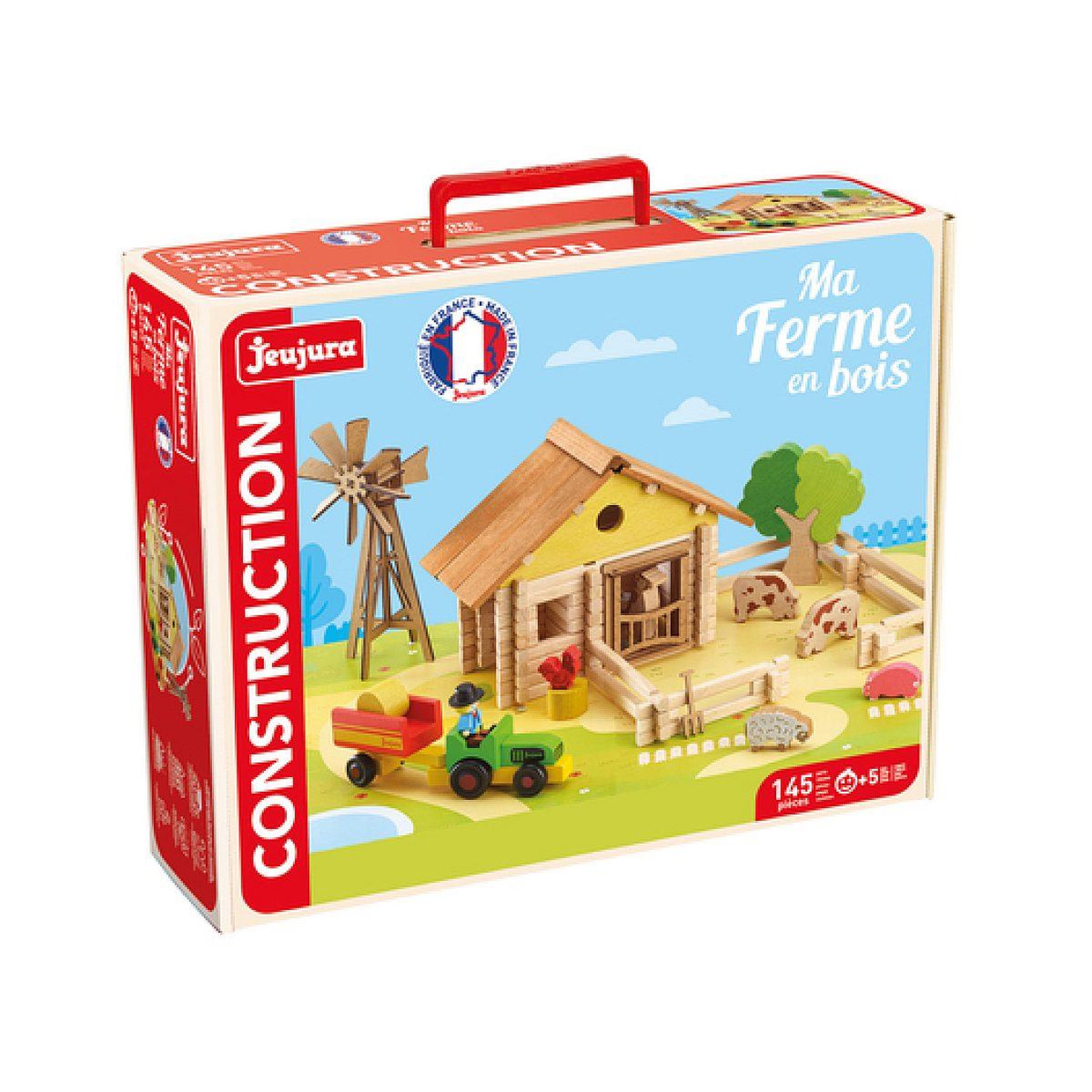 Voir la diapositive 3 : JeuJura Ma ferme en bois - 145 pieces